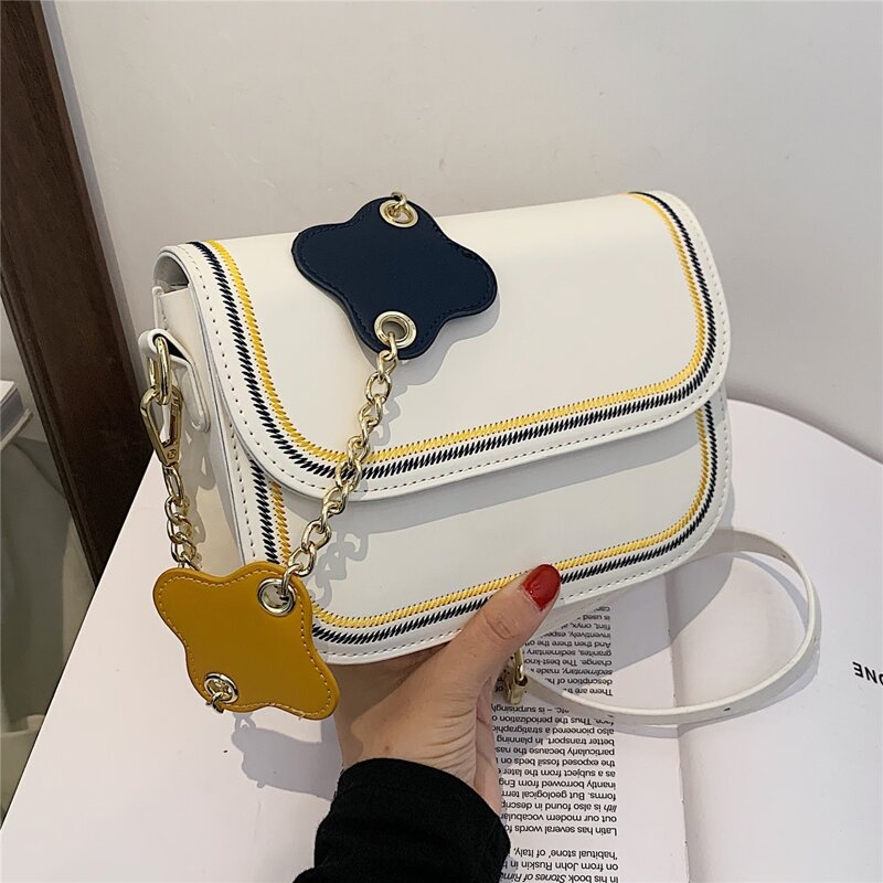 

Stitch Seam Crossbody Bag, White