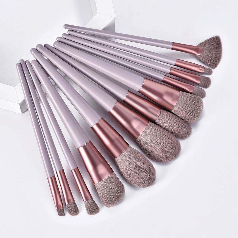 

12pcs Makeup Brush Set, Dusty pink