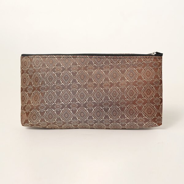 

Rhombus Pattern Envelope Bag, Brown