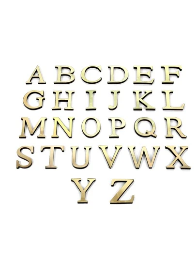 1pcEnglishAlphabetMirrorSurfaceSticker - Popular on SHEIN