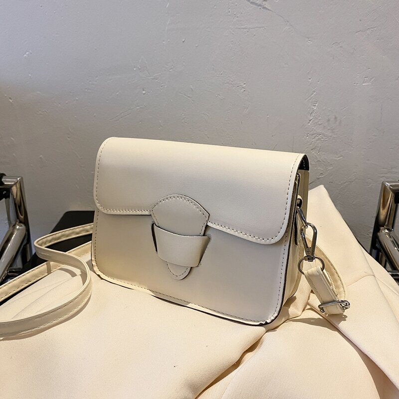 

Solid Crossbody Bag, White