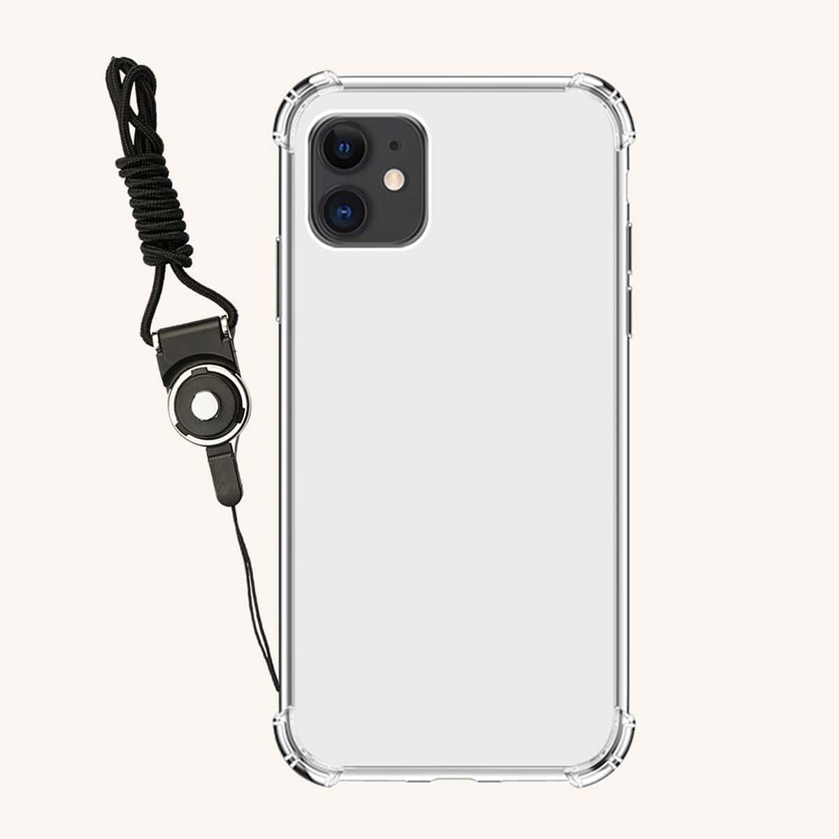 

Anti-fall Transparent Phone Case With Lanyard, Clear