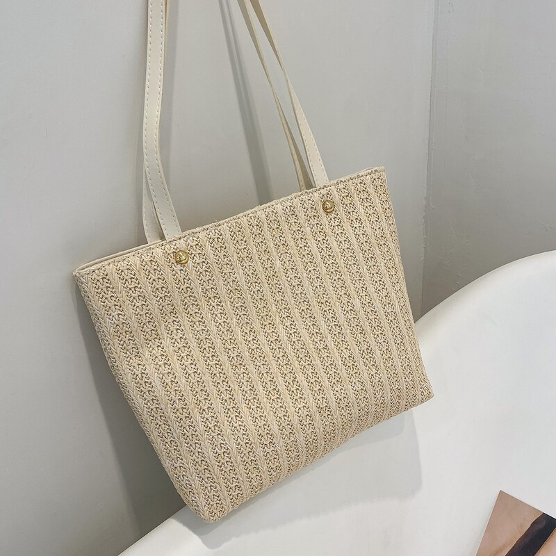 

Woven Tote Bag, Beige