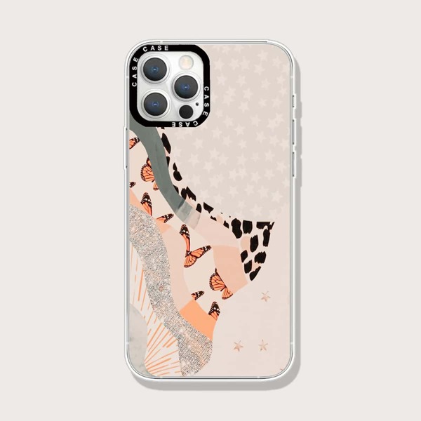 

Butterfly Print Phone Case, Multicolor