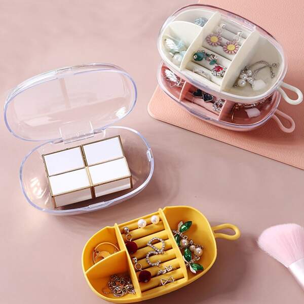 

1pc Random Color Jewelry Storage Box, Multicolor