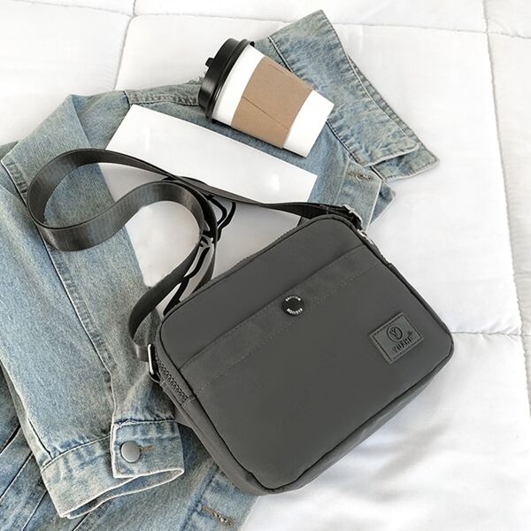 

Men Minimalist Crossbody Bag, Grey