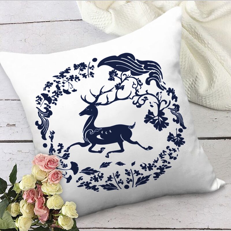 

Deer Pattern Cushion Cover Without Filler, Multicolor