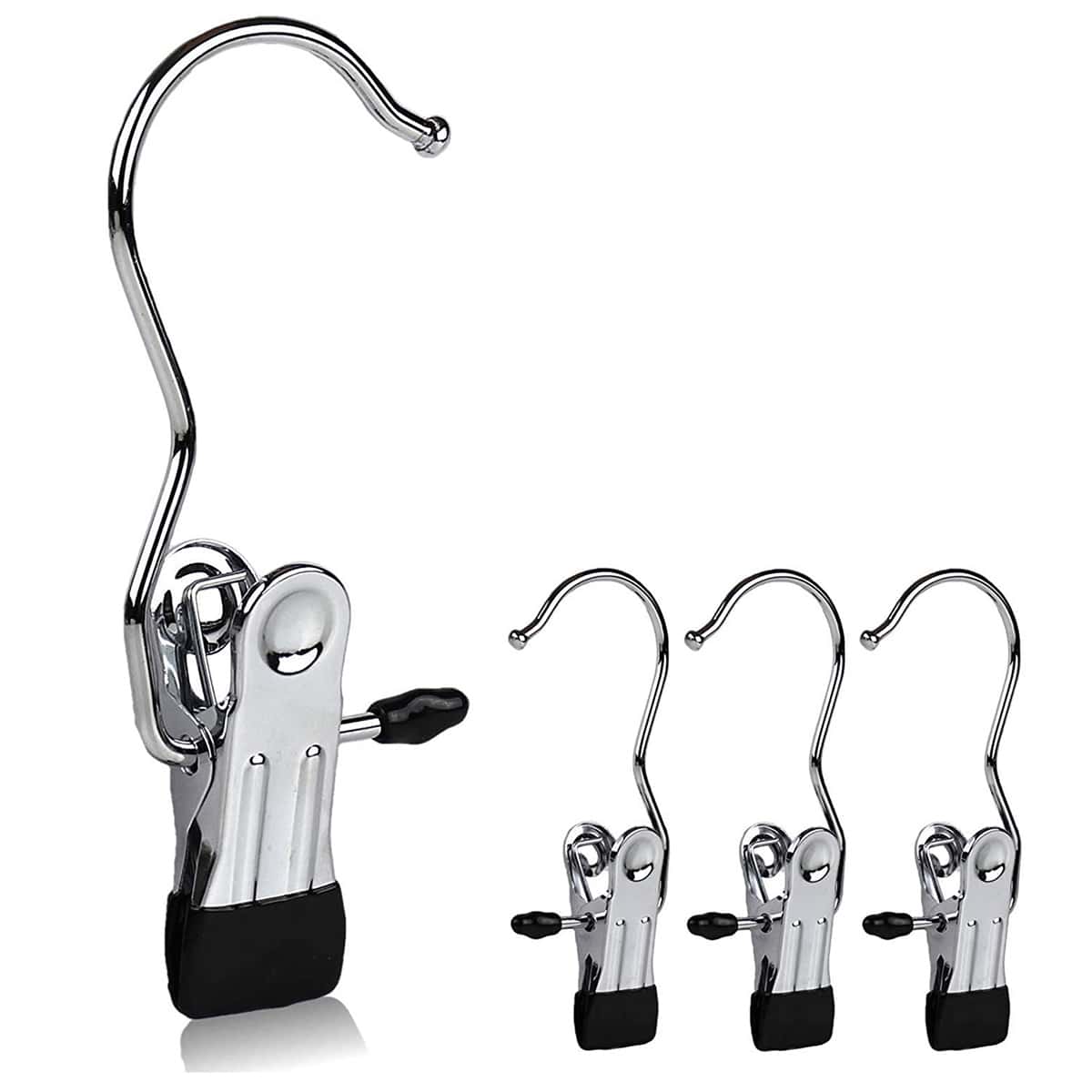 

4pcs Non-Slip Clip Hanger, Silver