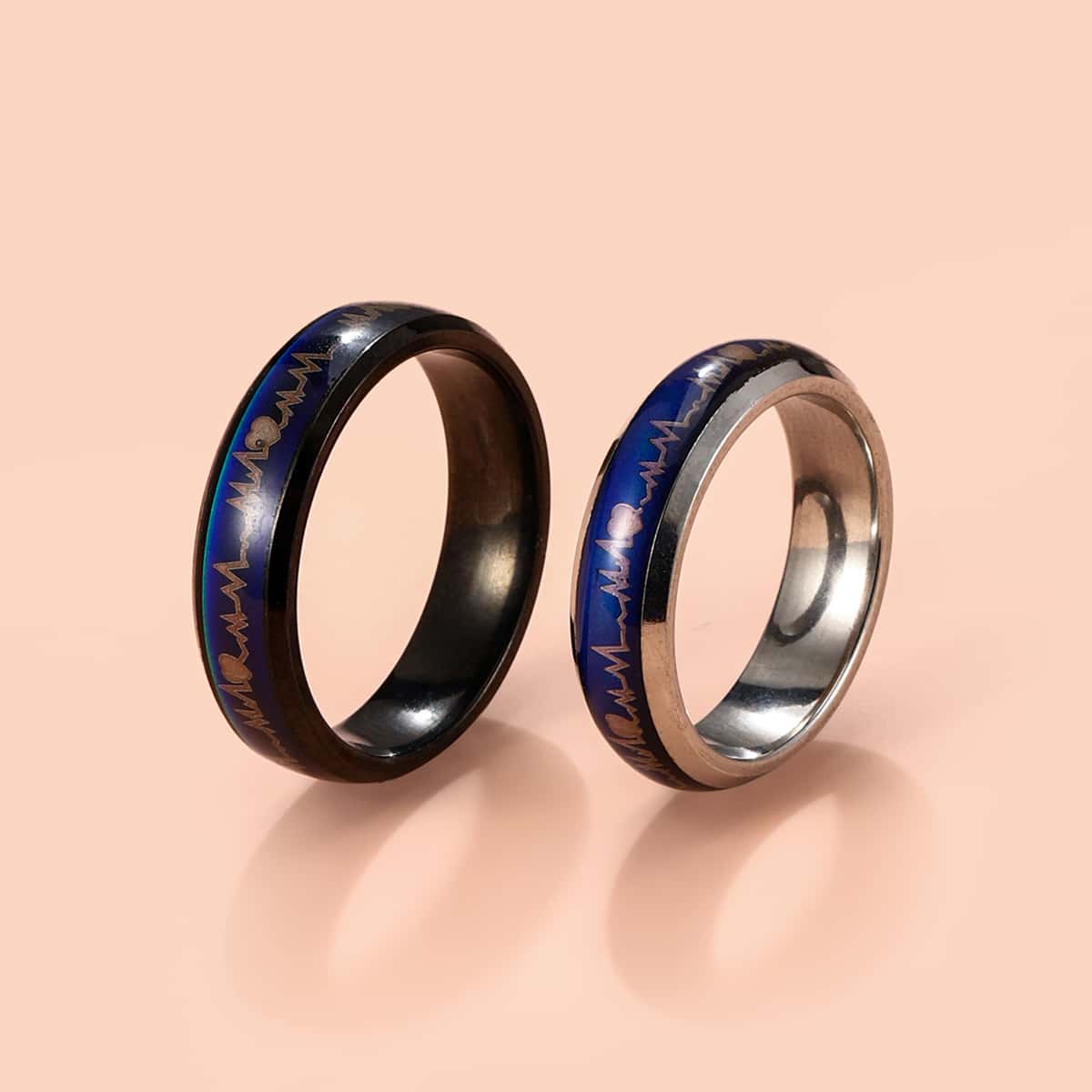 

2pcs Temperature Changing Color Ring, Multicolor