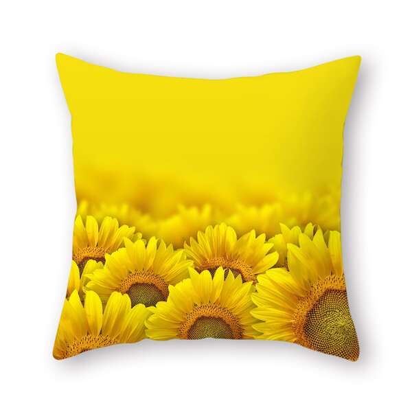 

Sunflower Pattern Cushion Cover Without Filler, Multicolor