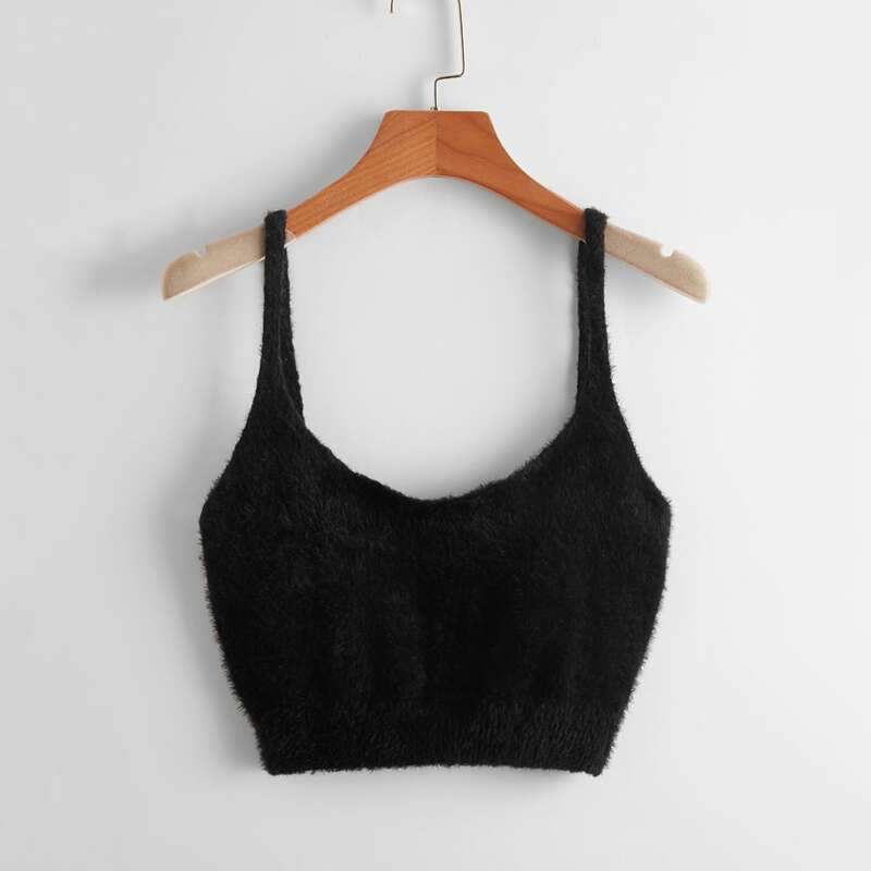 

Solid Knit Top, Black