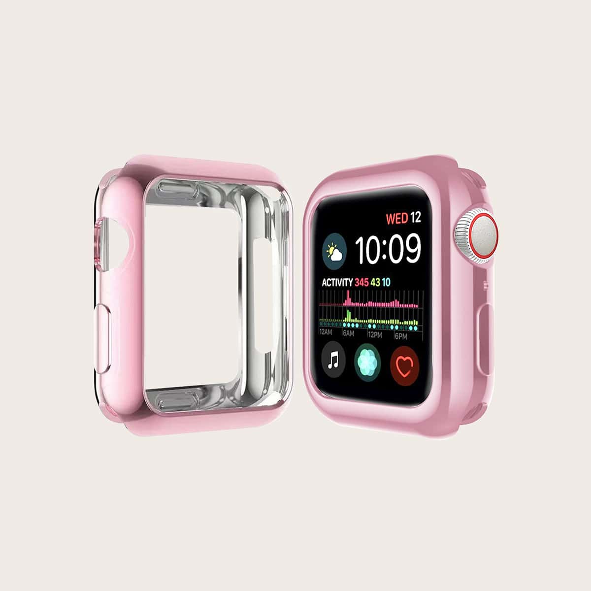 

Contrast Frame Apple Watch Case, Rose gold