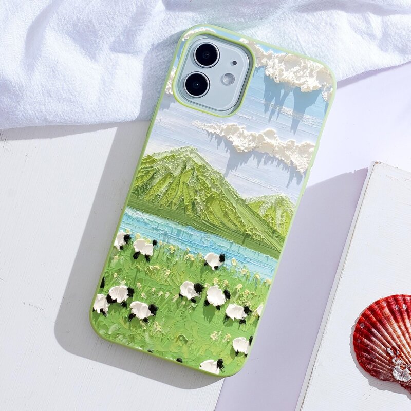 

Oil Painting Phone Case, Green
