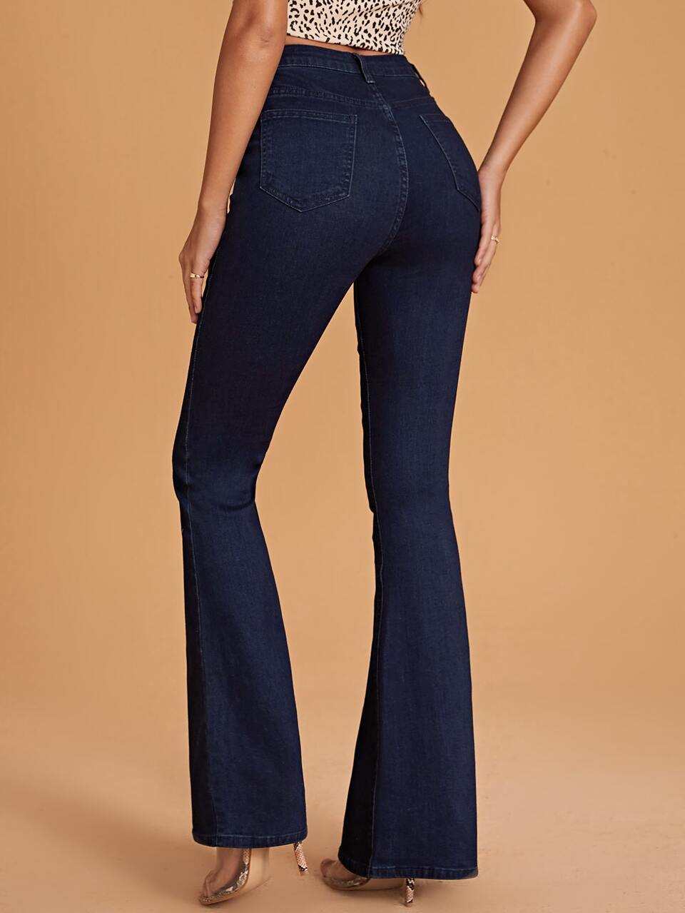 High Waist Flare Leg Jeans