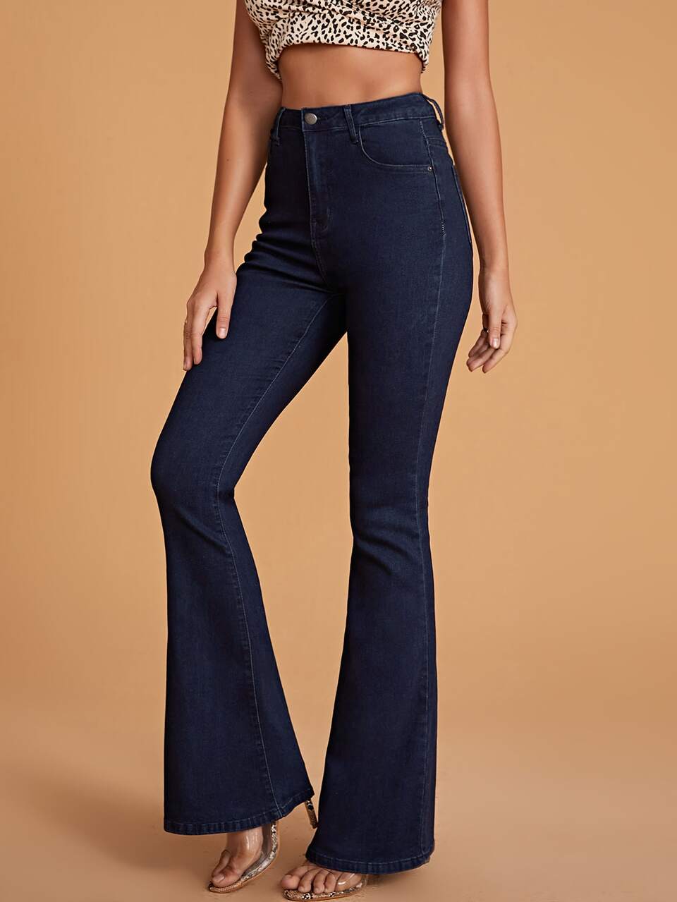High Waist Flare Leg Jeans