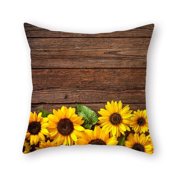 

Sunflower Pattern Cushion Cover Without Filler, Multicolor