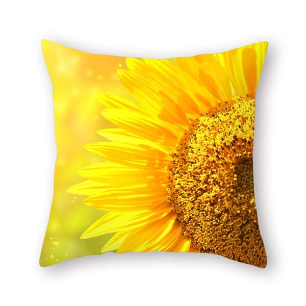 

Sunflower Pattern Cushion Cover Without Filler, Multicolor