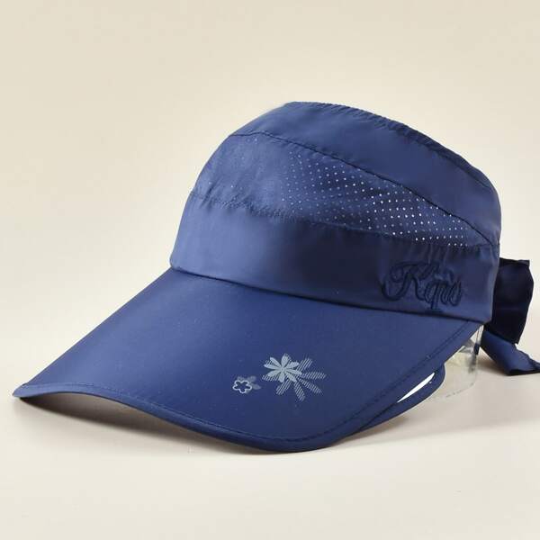 

Flower Print Sun Hat, Navy blue