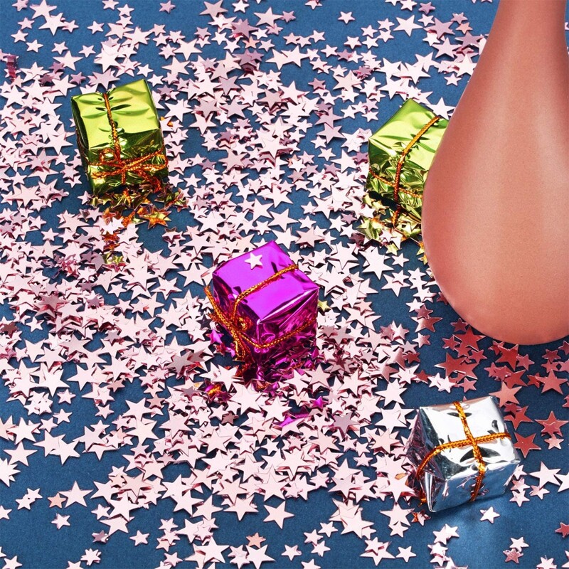 

1pack Star Shaped Throwing Confetti, Pink