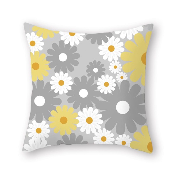 

Daisy Pattern Cushion Cover Without Filler, Multicolor