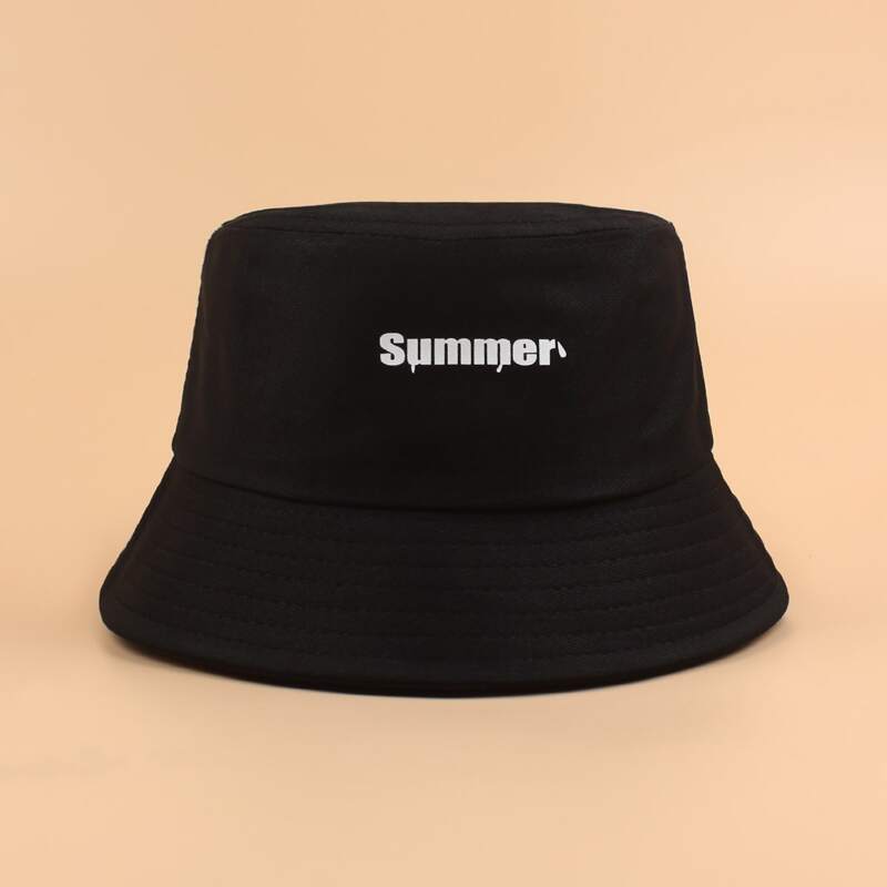 

Letter Graphic Bucket Hat, Black