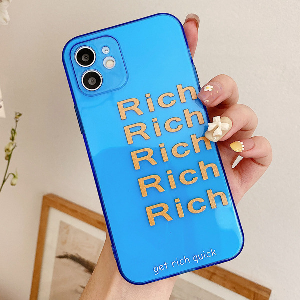 

Letter Graphic Phone Case, Blue