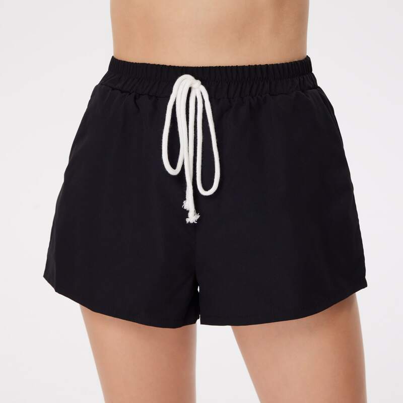 

Solid Knot Shorts, Black