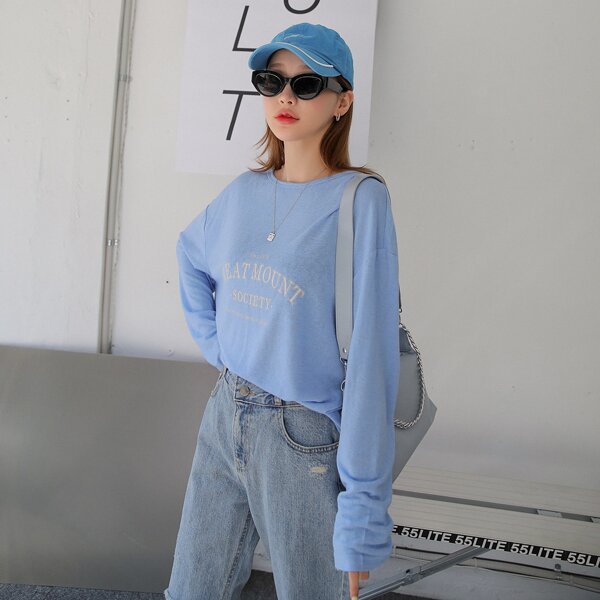 

Slogan Graphic Tee, Blue