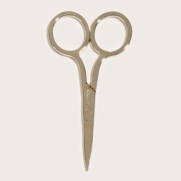 

1pc Stainless Steel Beauty Scissors, Gold