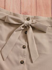 Breezaya Rib-knit Crop Tee With Belted Skirt - Multicolor - View 5