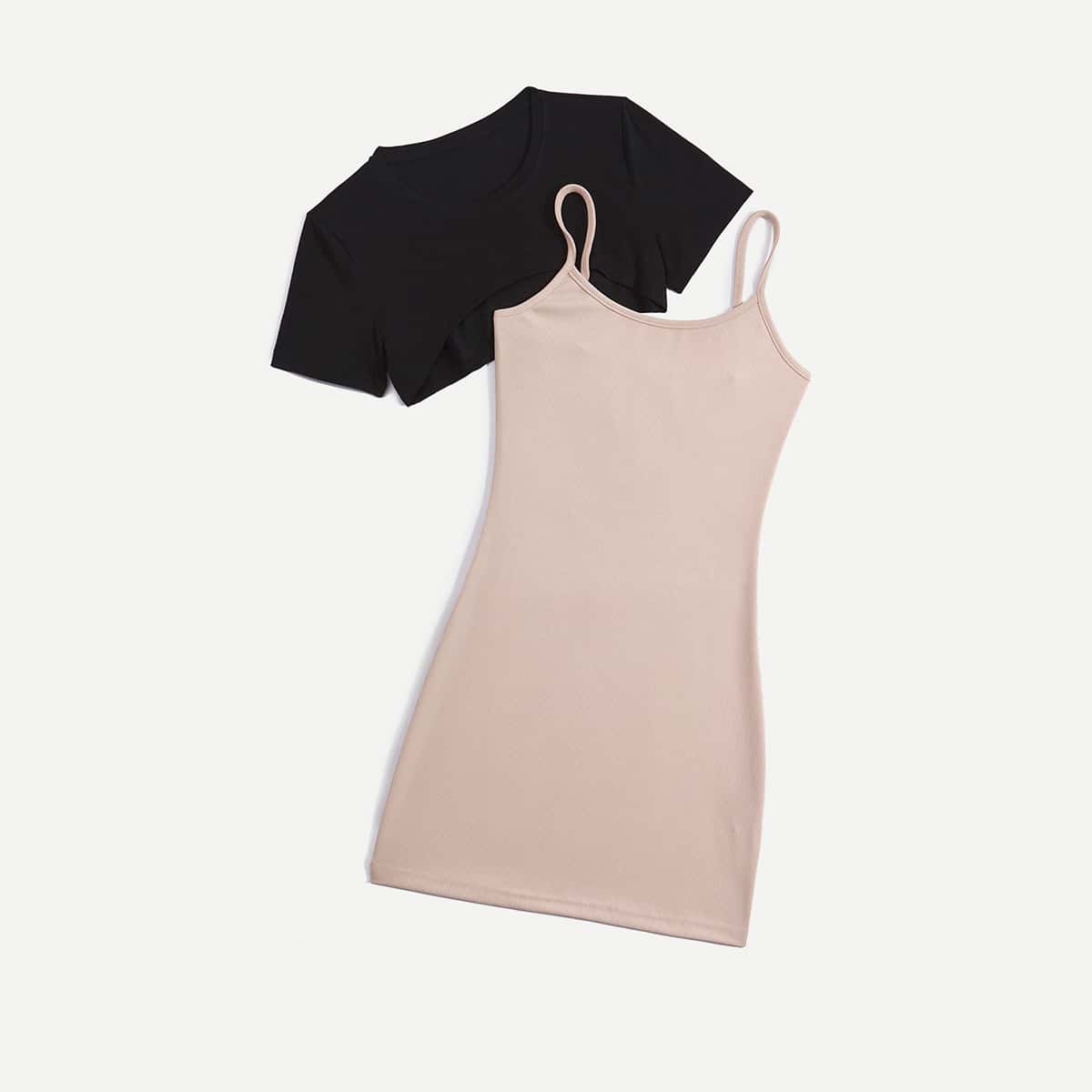 

Super Crop Tee & Cami Dress, Multicolor