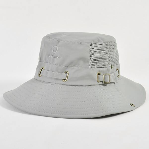 

Embroidery Detail Bucket Hat, Light grey