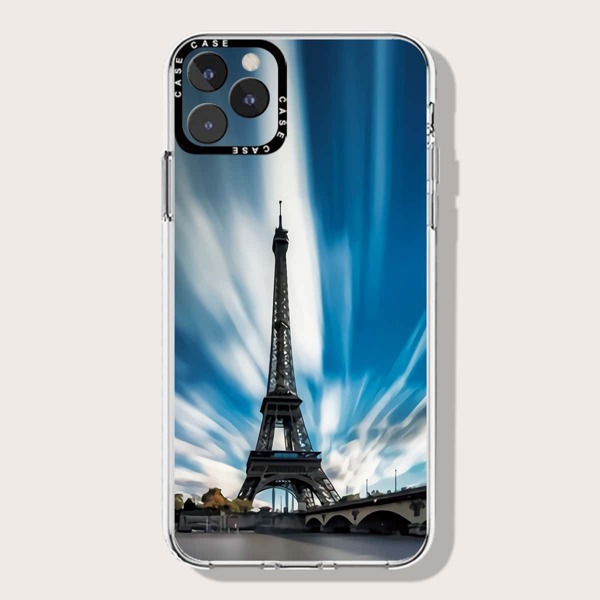 

Eiffel Tower Print Phone Case, Multicolor