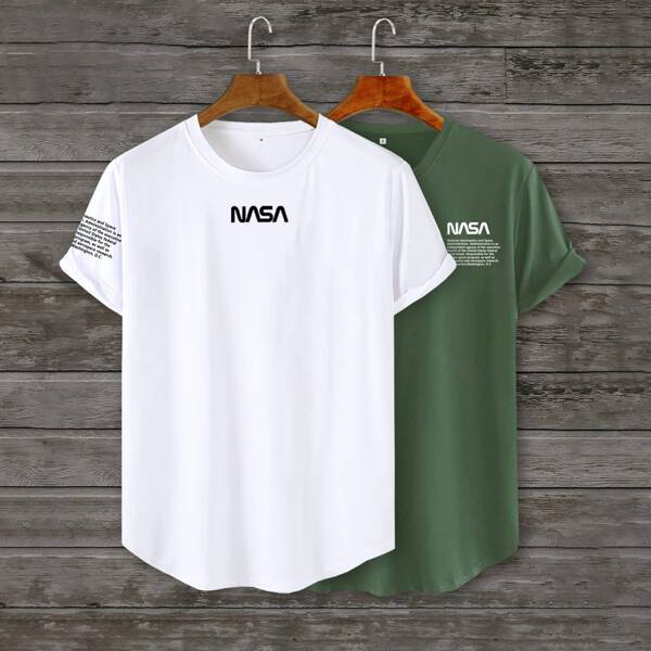 

Men 2pack Letter Graphic Tee, Multicolor