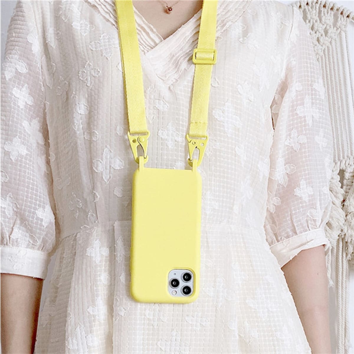 

Solid Phone Case With Lanyard, Yellow