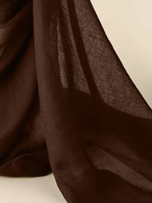 1pc Cotton Solid Color Arabic Shawl Headscarf, Suitable For Mosque Use, Sunblocking Scarf
