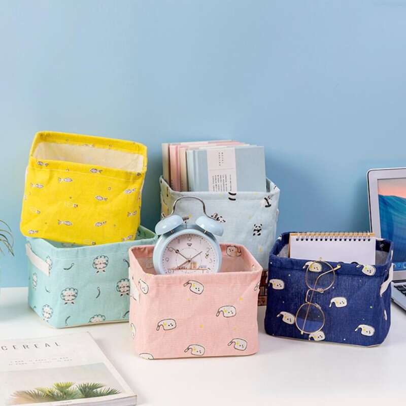 

1pc Cartoon Graphic Random Storage Basket, Multicolor