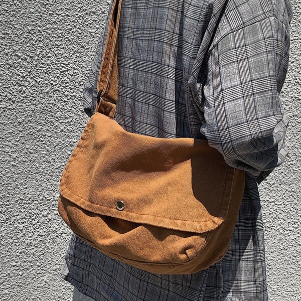 

Minimalist Flap Crossbody Bag, Rust brown