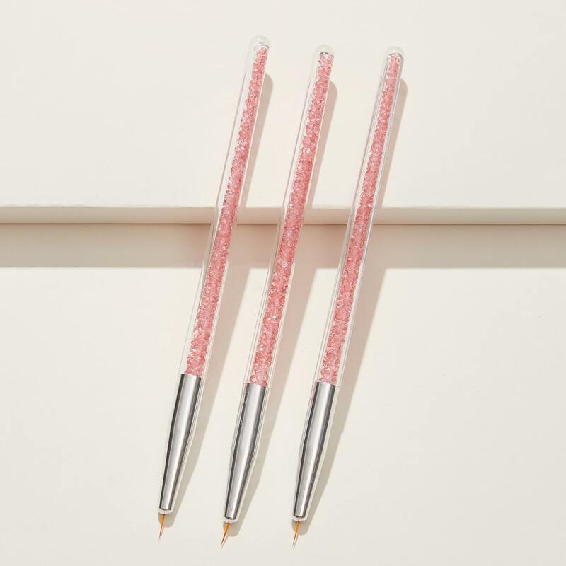 

3pcs Nail Art Pen, Pink