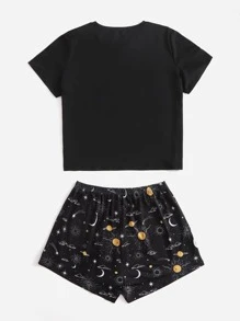 Conjunto de pijama sol & luna - Negro - Ver 2