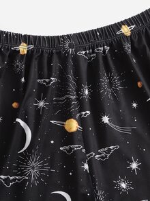 Conjunto de pijama sol & luna - Negro - Ver 5