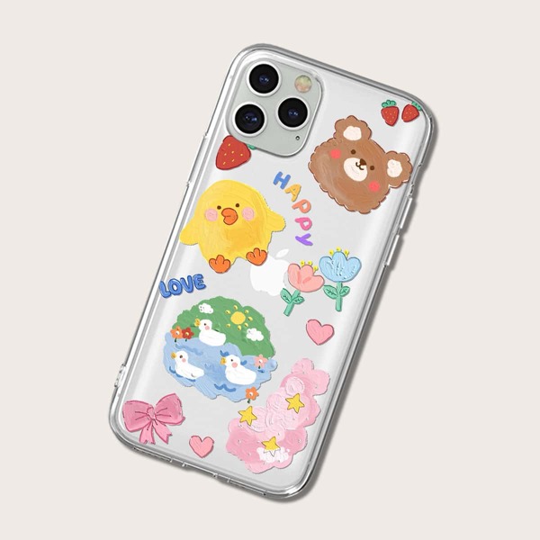 

Cartoon Graphic Phone Case, Multicolor