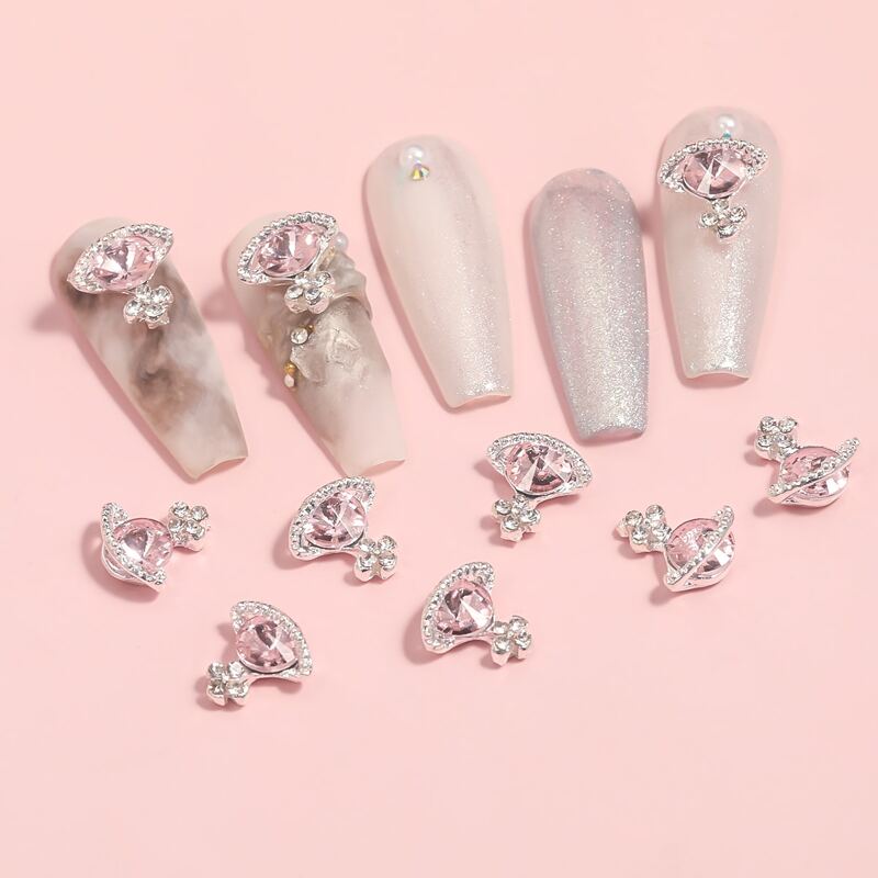 

10pcs Planet Nail Art Decoration, Pink
