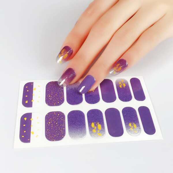 

1sheet Ombre Nail Sticker, Multicolor