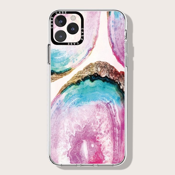 

Marble Print Phone Case, Pink