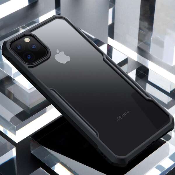 

Contrast Frame Transparent Phone Case, Black