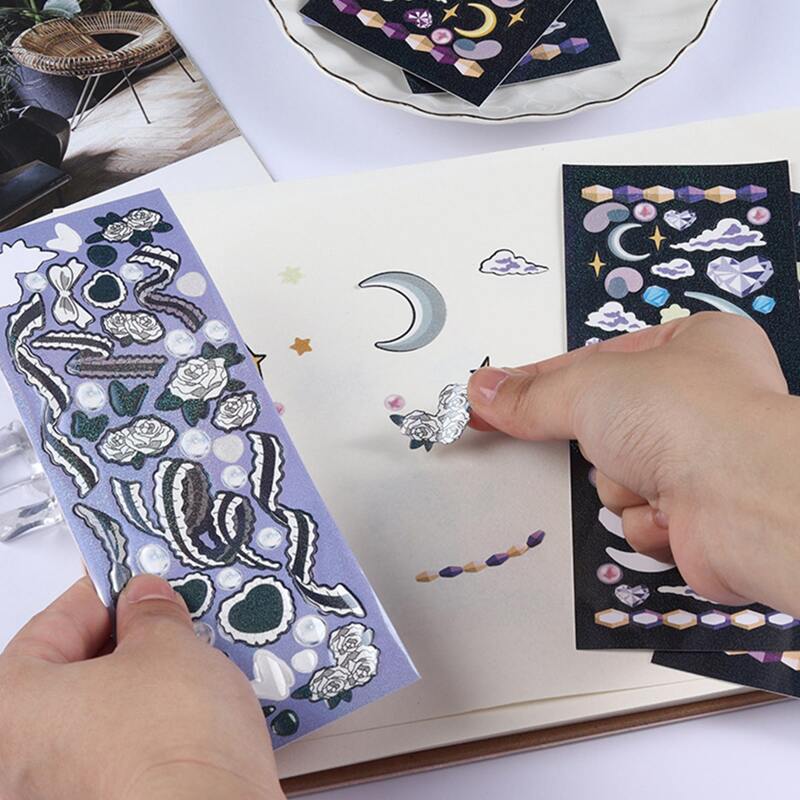 

1sheet Random Pattern Sticker, Multicolor