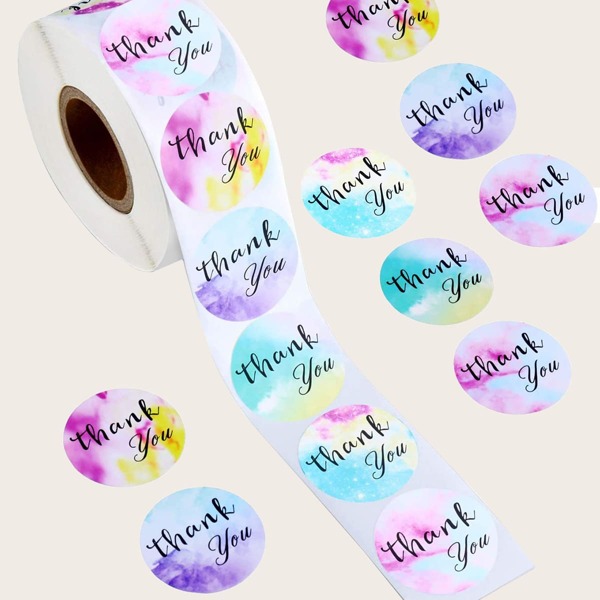 

500pcs Slogan Graphic Gift Sticker, Multicolor