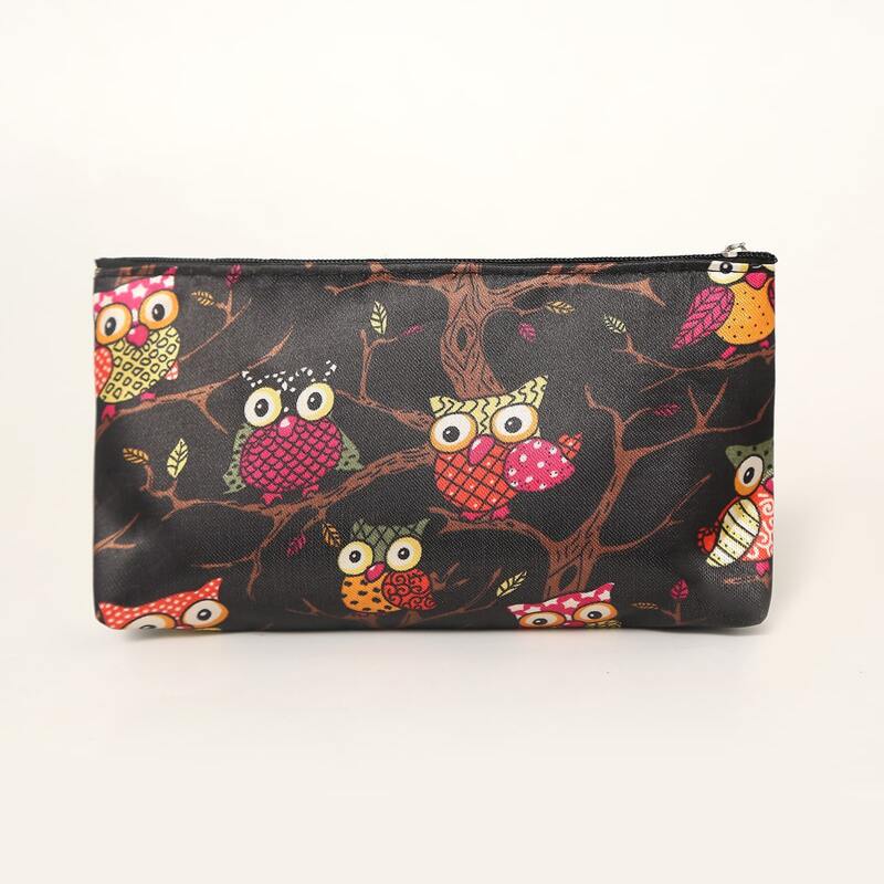 

Owl Print Makeup Bag, Multicolor