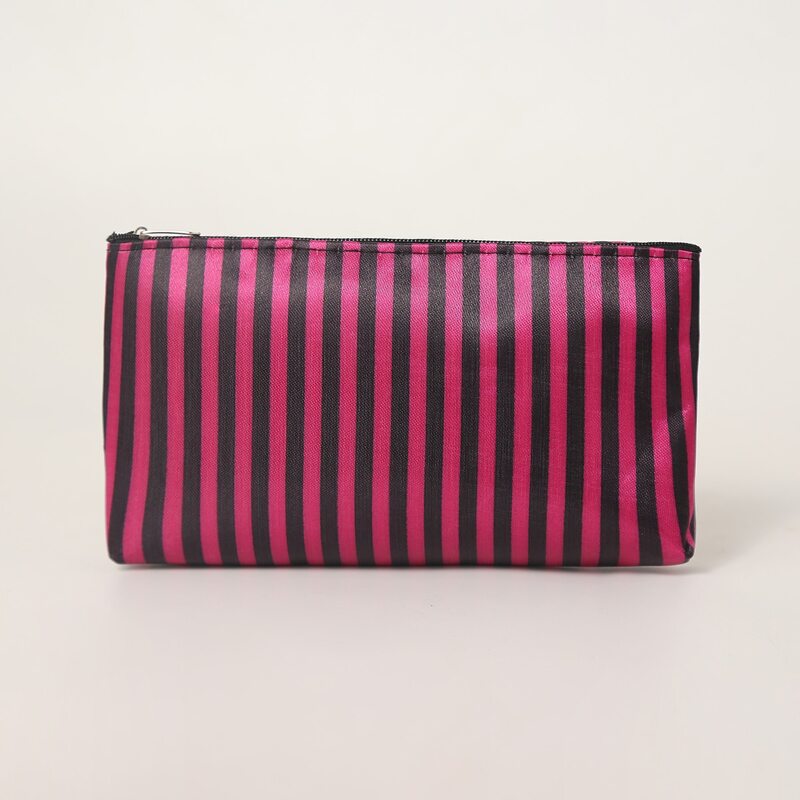 

Striped Makeup Bag, Hot pink
